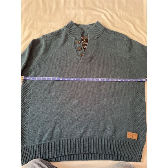 Emerald Isle Knitwear Wool Blend XXL Pullover Sweater With Buttoned Collar & Tex - Picture 7 of 12